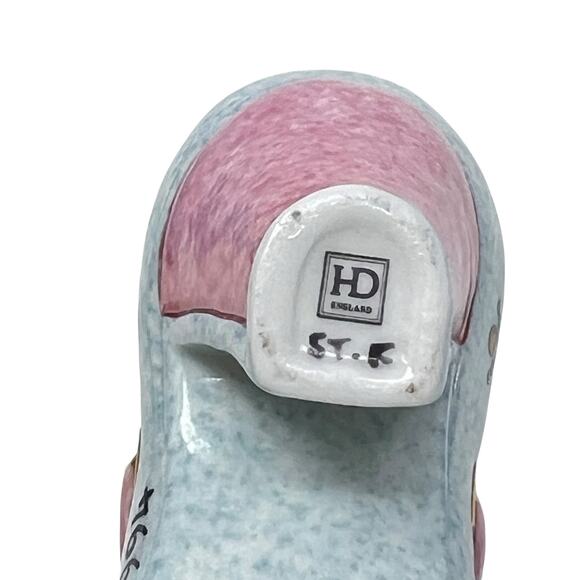 Halcyon Days 1994 Porcelain Shoe – Blue & Pink with Gold Accents (Collectible) - Picture 8 of 8
